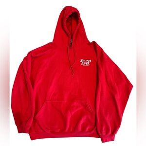 Secret Surf Shop Red Jimi Hendrix graphic hoodie sweatshirt environmental Sz XXL